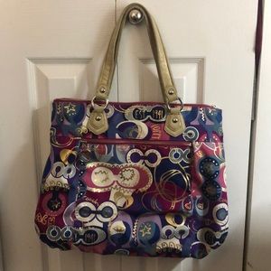 Coach Poppy POP C Glam Tote